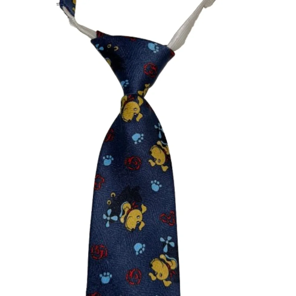 kids faux necktie tie blue